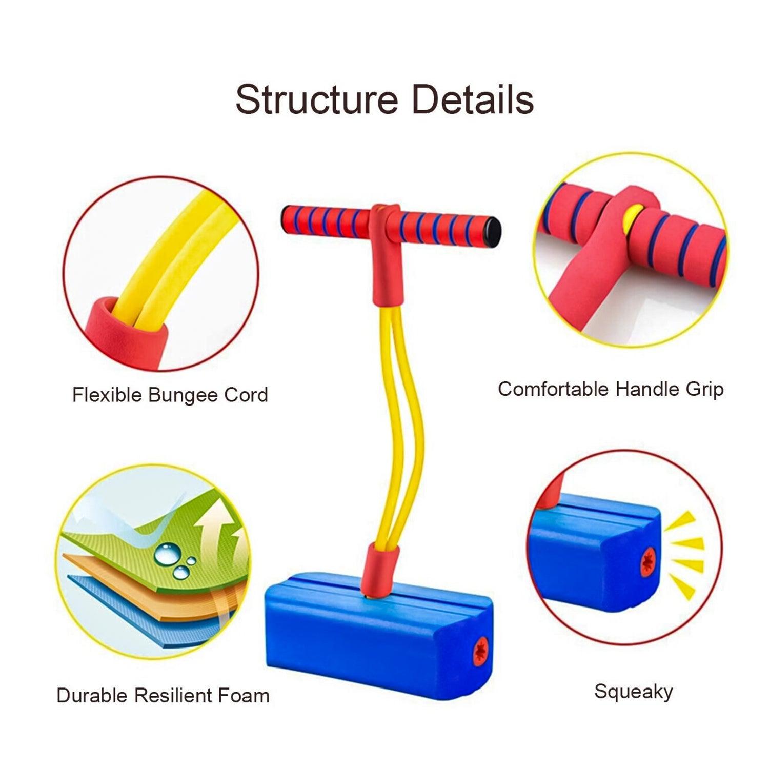 Foam Pogo Stick - Kids Foam Pogo Bungee Jumper Bouncer Space Balance Exercise Hopper Toy Sports Toys - Tophatter Daily Deals