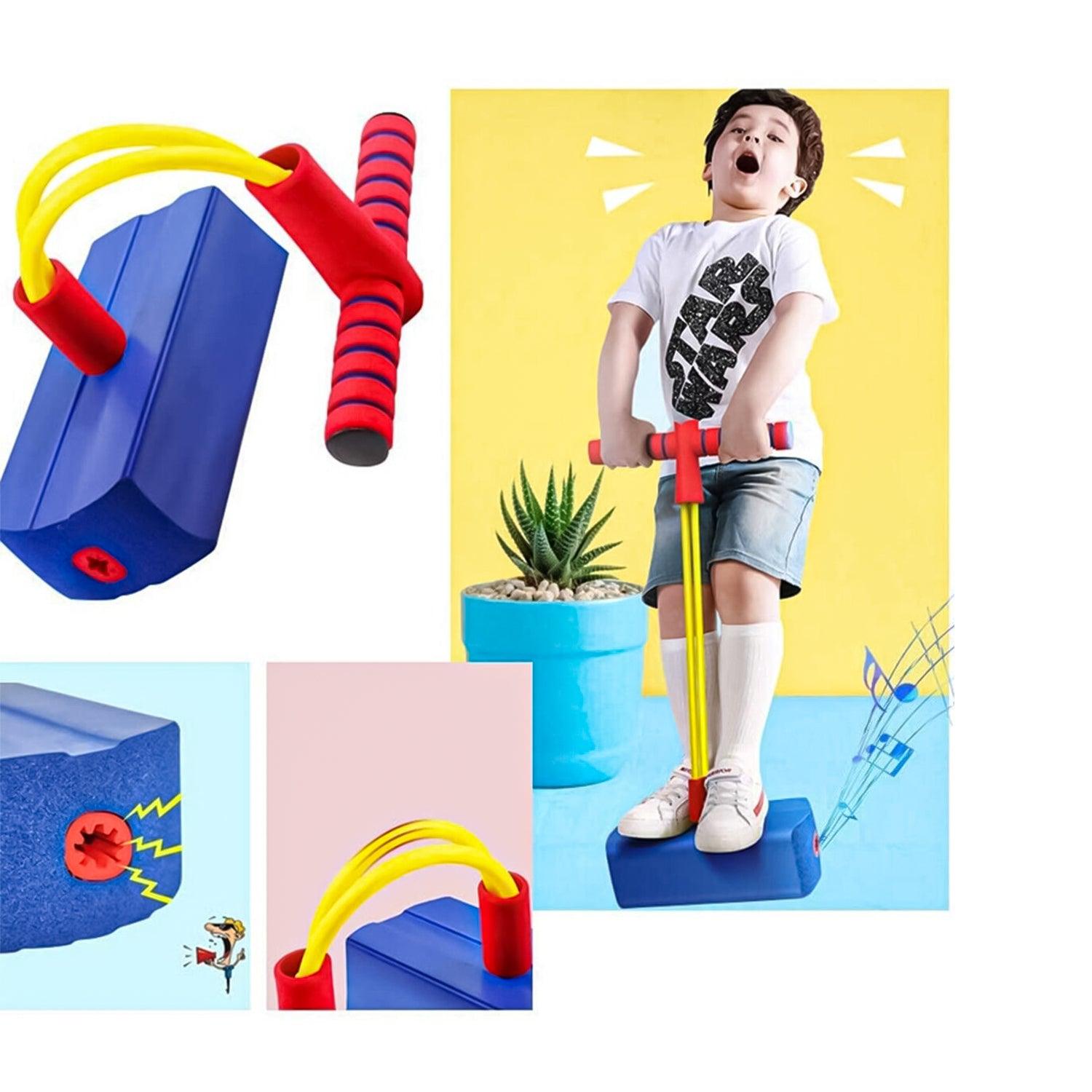 Foam Pogo Stick - Kids Foam Pogo Bungee Jumper Bouncer Space Balance Exercise Hopper Toy Sports Toys - Tophatter Daily Deals