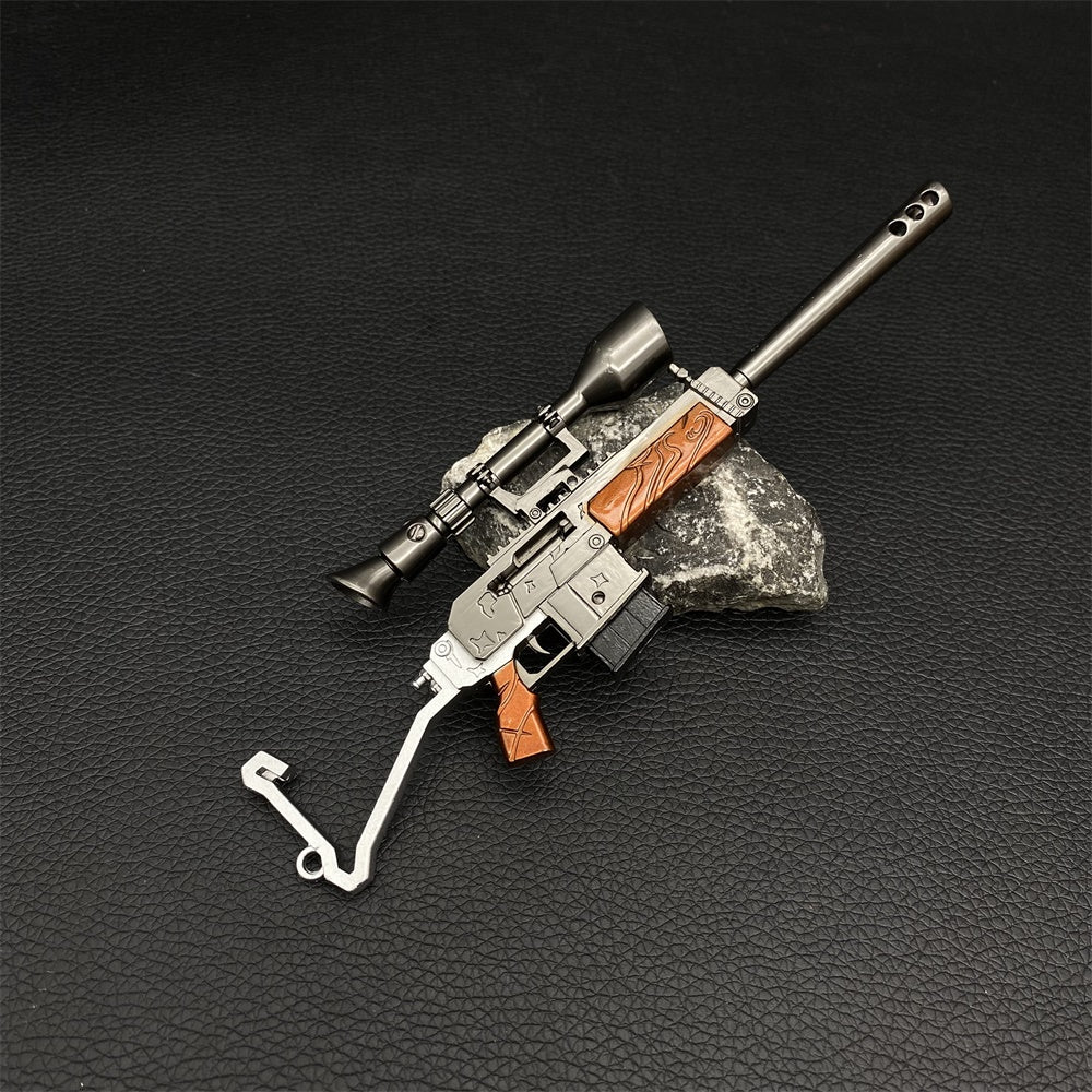 Miniature Metal Burst Assault Rifle With Telescope 17CM/6.7" - Tophatter Daily Deals