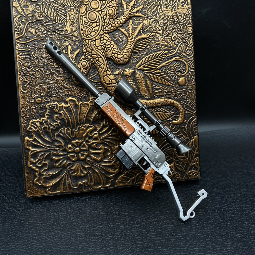 Miniature Metal Burst Assault Rifle With Telescope 17CM/6.7" - Tophatter Daily Deals