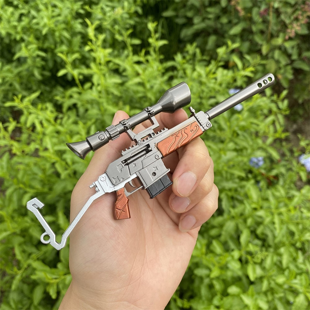 Miniature Metal Burst Assault Rifle With Telescope 17CM/6.7" Burst Assault Rifle Only - Tophatter Daily Deals