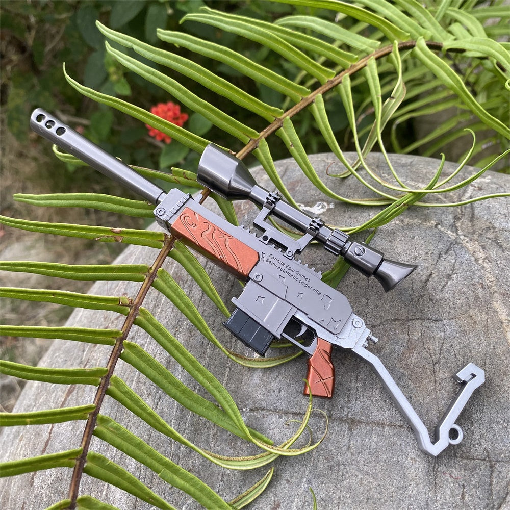 Miniature Metal Burst Assault Rifle With Telescope 17CM/6.7