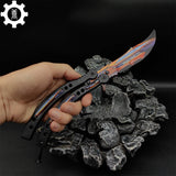Game Butterfly Knife Atomic Power Pattern Metal Balisong - Tophatter Daily Deals