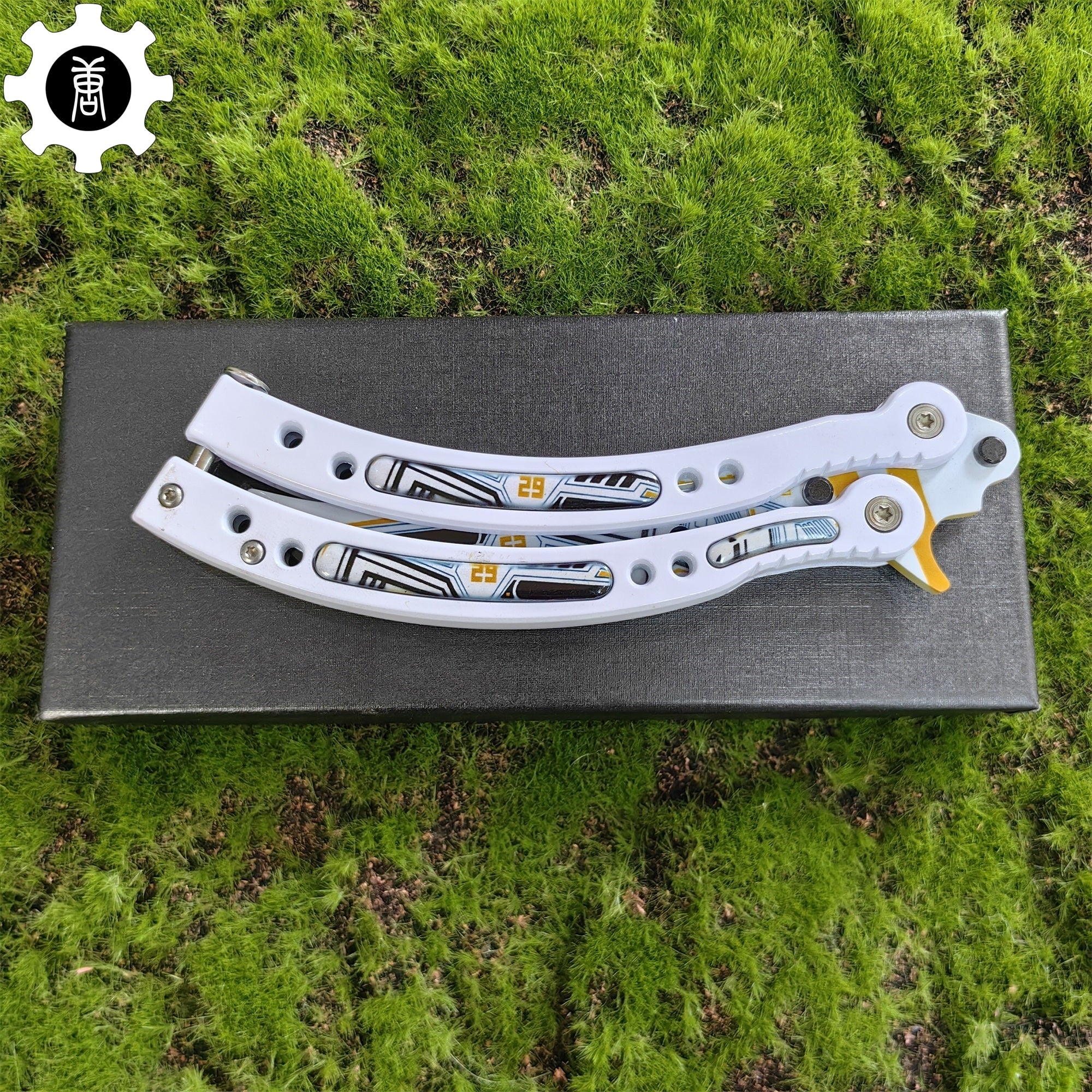 Game Butterfly Knife Heinlein Pattern Metal Balisong - Tophatter Daily Deals