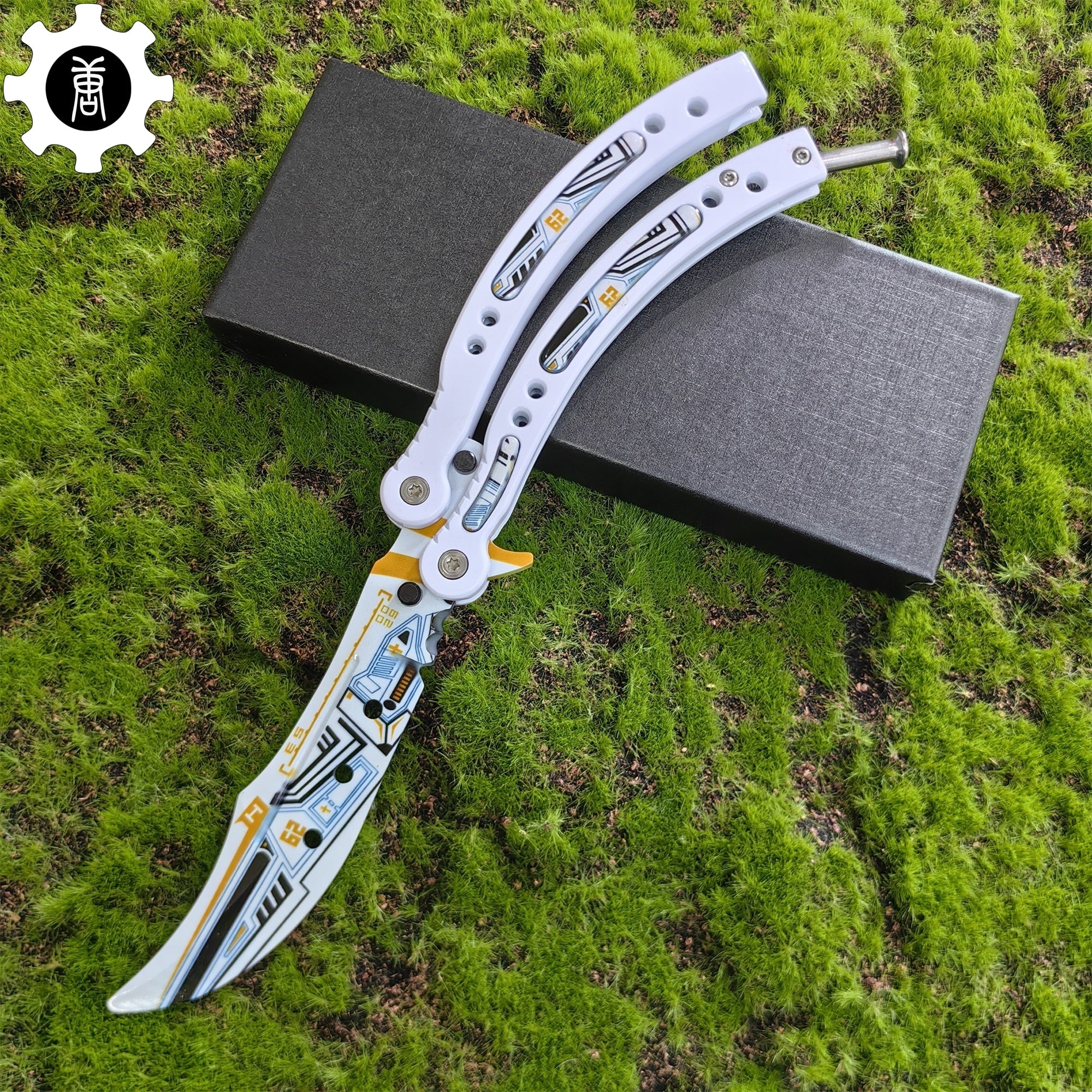 Game Butterfly Knife Heinlein Pattern Metal Balisong - Tophatter Daily Deals