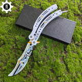 Game Butterfly Knife Heinlein Pattern Metal Balisong - Tophatter Daily Deals