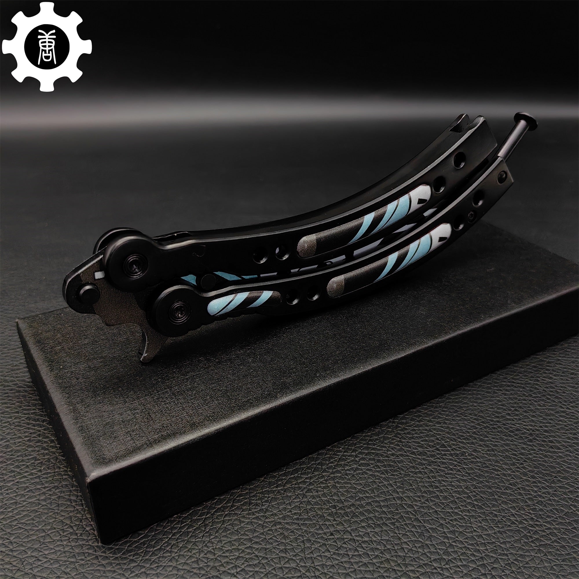 Metal Butterfly Knife Vulcan Pattern Balisong Game Prop - Tophatter Daily Deals