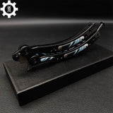 Metal Butterfly Knife Vulcan Pattern Balisong Game Prop - Tophatter Daily Deals