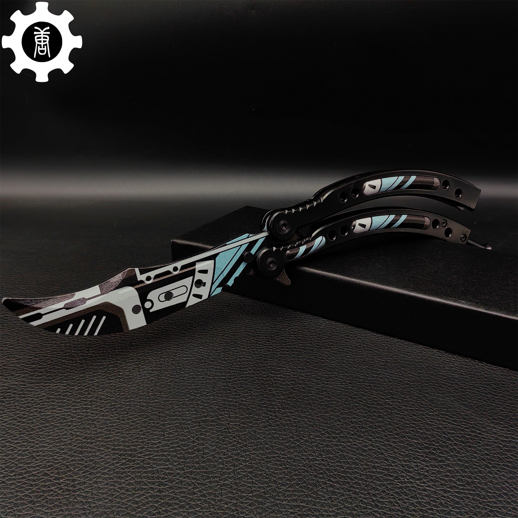 Metal Butterfly Knife Vulcan Pattern Balisong Game Prop - Tophatter Daily Deals