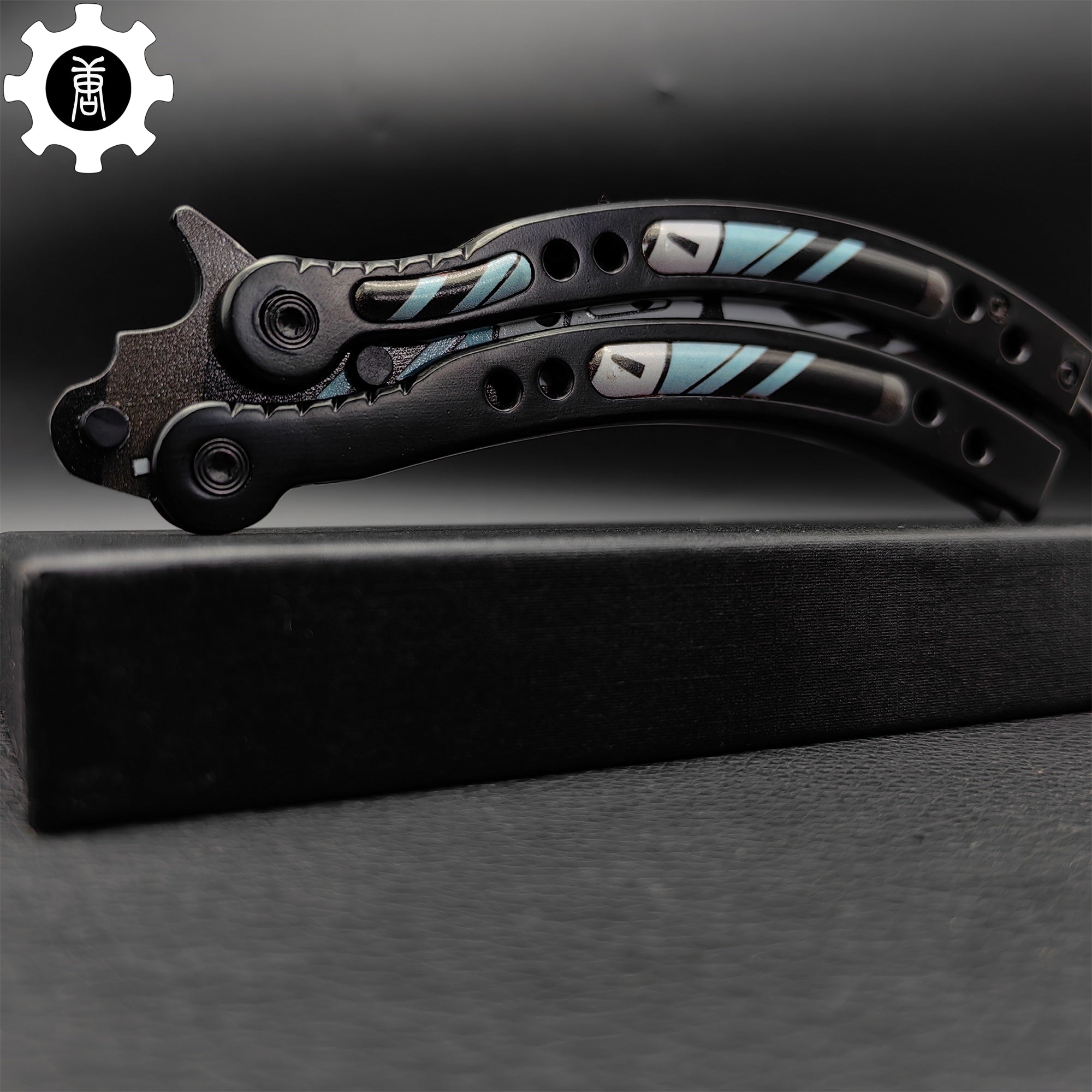 Metal Butterfly Knife Vulcan Pattern Balisong Game Prop - Tophatter Daily Deals