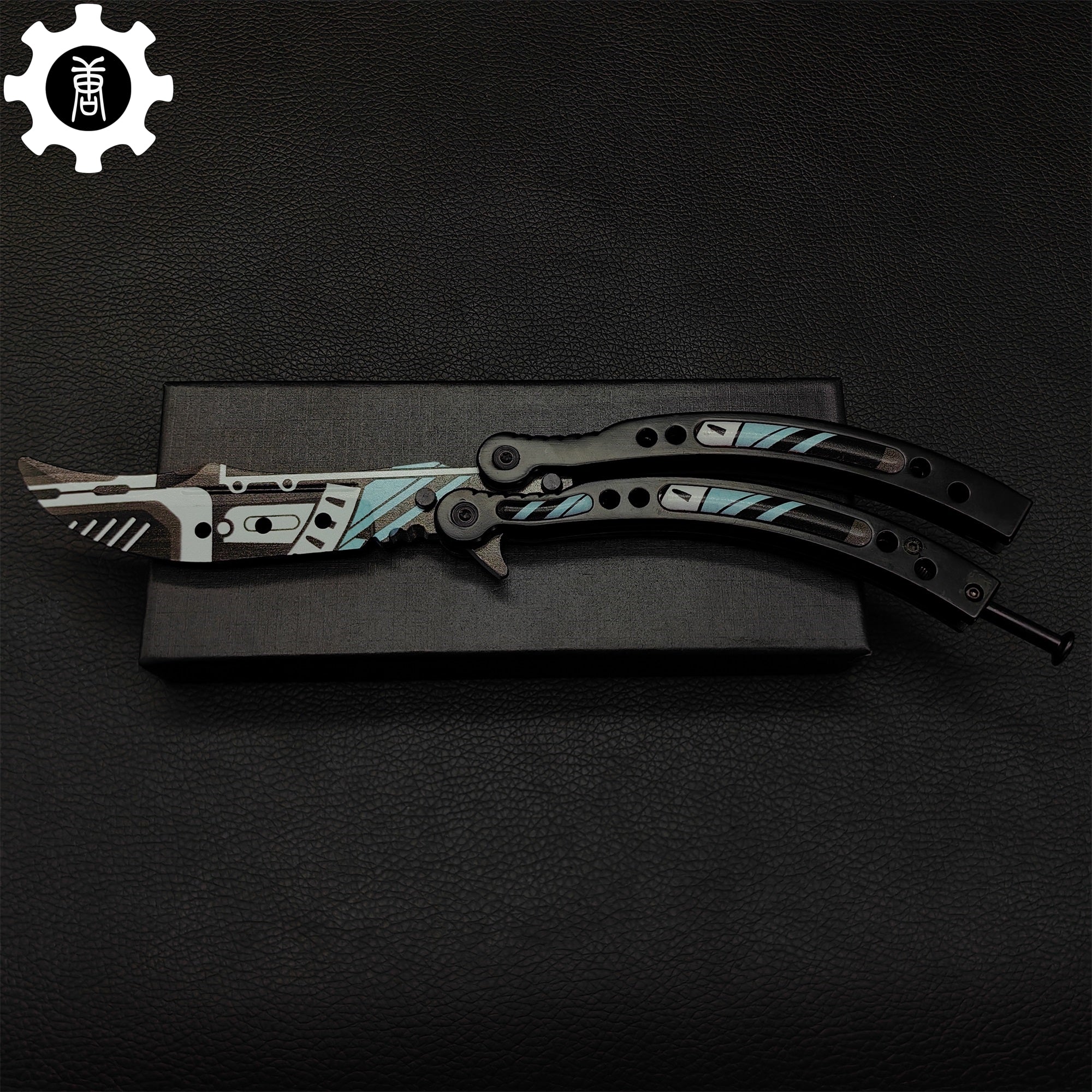 Metal Butterfly Knife Vulcan Pattern Balisong Game Prop - Tophatter Daily Deals