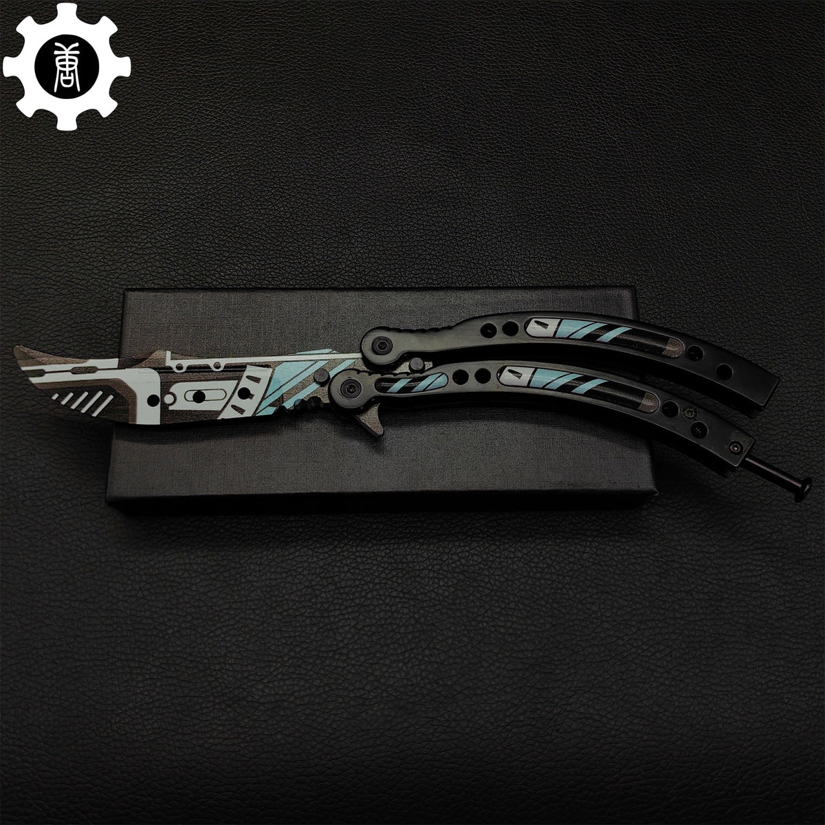 Metal Butterfly Knife Vulcan Pattern Balisong Game Prop - Tophatter Daily Deals