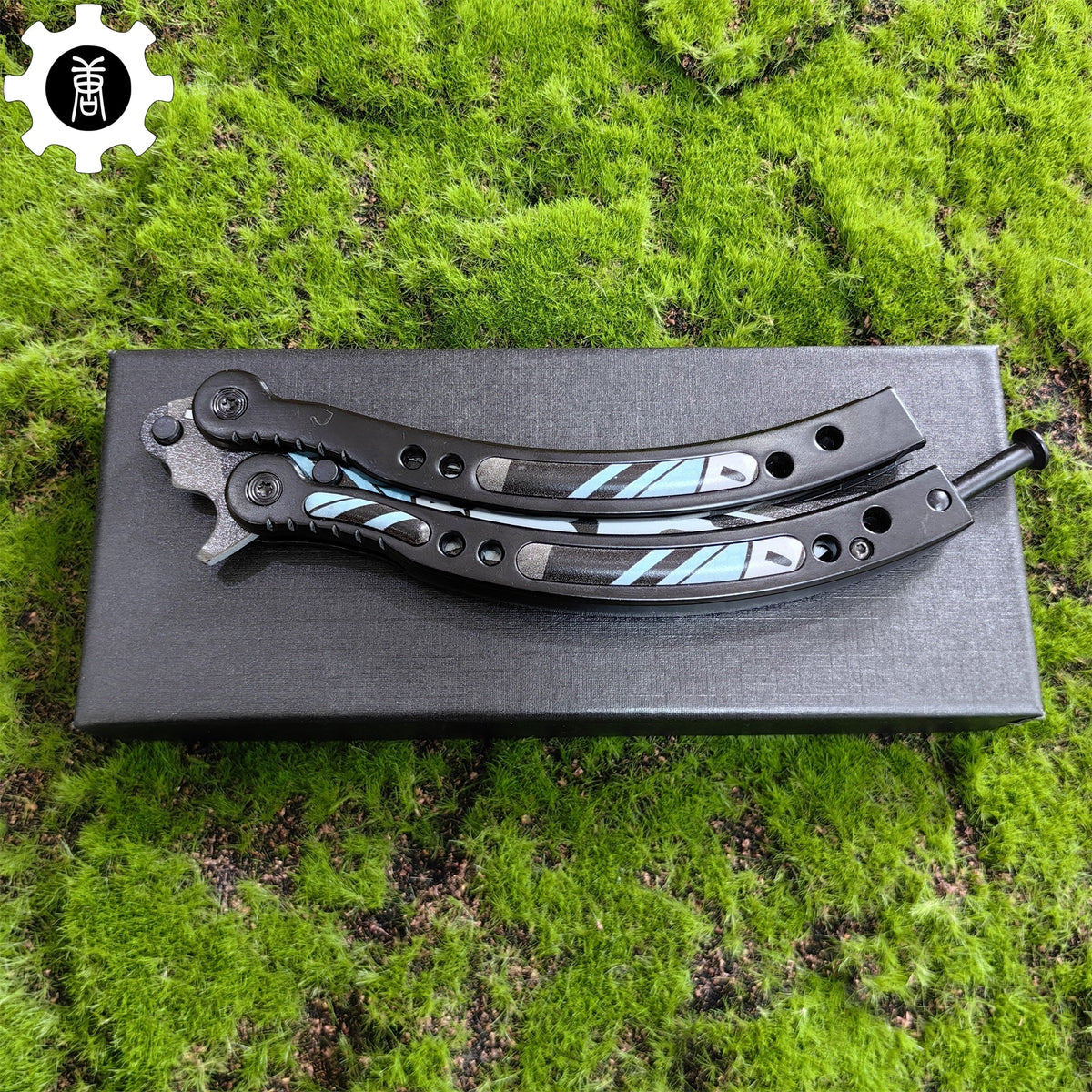Metal Butterfly Knife Vulcan Pattern Balisong Game Prop - Tophatter Daily Deals