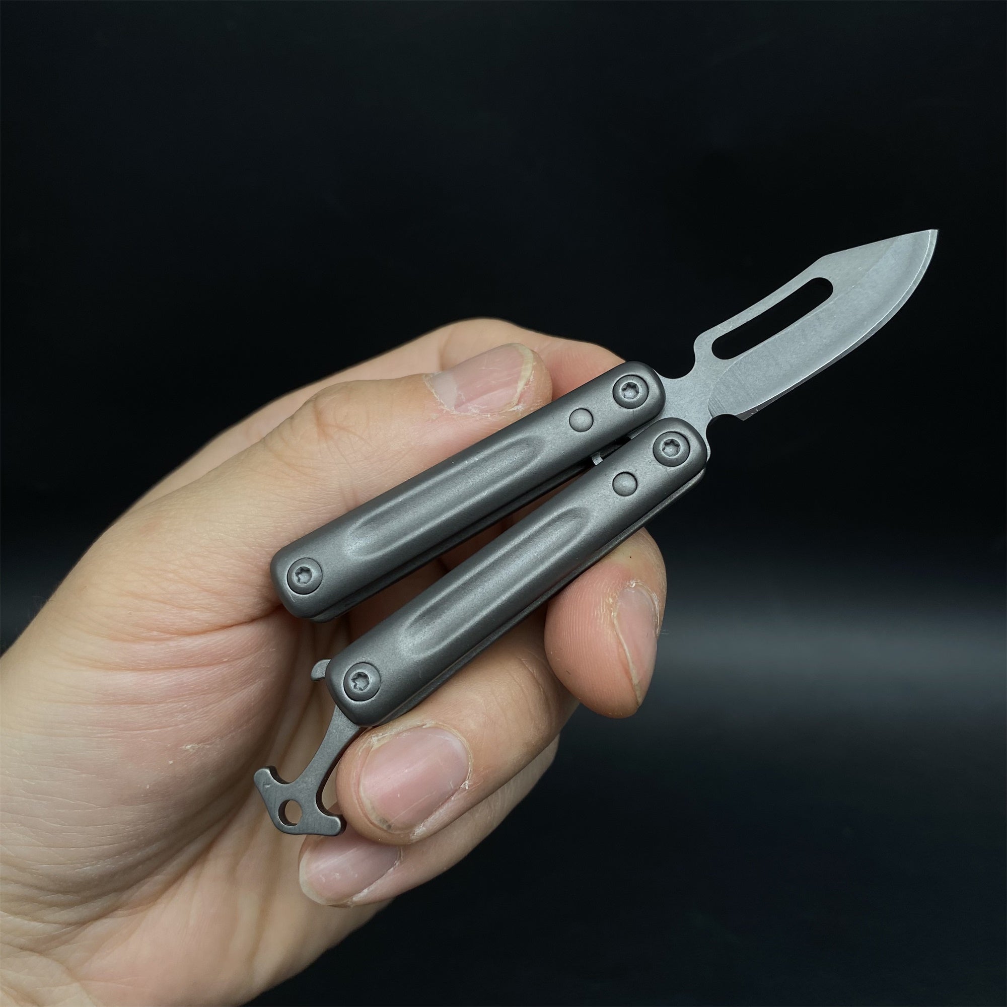 Mini Butterfly EDC Knife Tool 2 Options Knife B - Tophatter Daily Deals