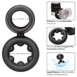 Alpha Liquid Silicone Dual Magnum Ring Black Stretchy Comfortable Size > Cock Ring > Sling - Tophatter Daily Deals