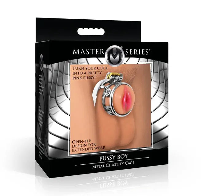 Pussy Boy Metal Chastity Cage – Body-Safe Silicone Chastity Device > Bondage Gear > Male Chastity - Tophatter Daily Deals