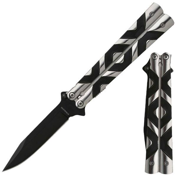 5 Inch Closed Butterfly Style Folding Knife Collectible Weapons - Tophatter Daily Deals