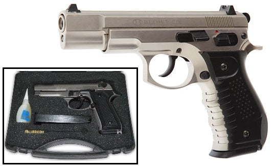Blow C06 9MM Blank Firing Gun Satin Finish Starter Pistol - Tophatter's Guns'N'Weapons Store Collectible Weapons - Tophatter Daily Deals