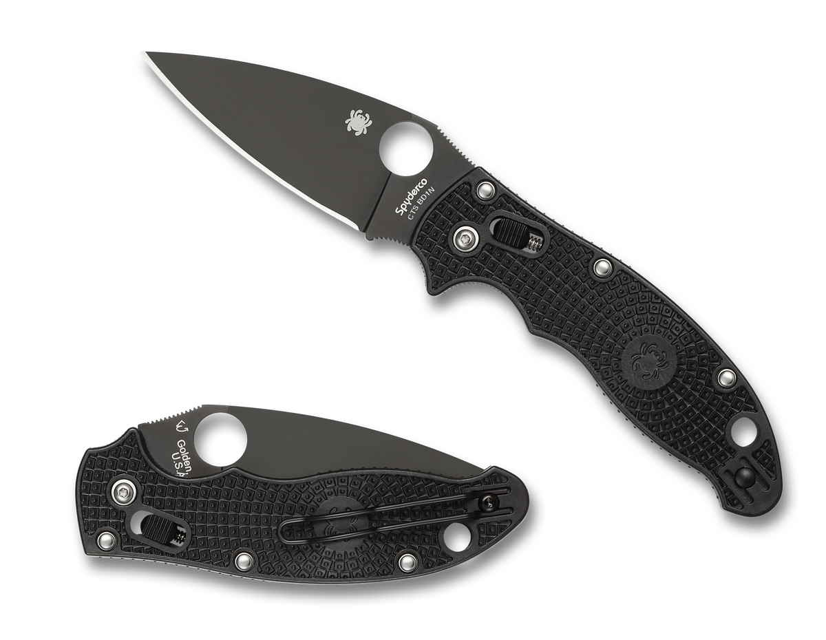 Spyderco Manix 2 Lightweight - Black FRN - CTS-BD1 Steel - C101PBBK2 Knives - Tophatter Daily Deals