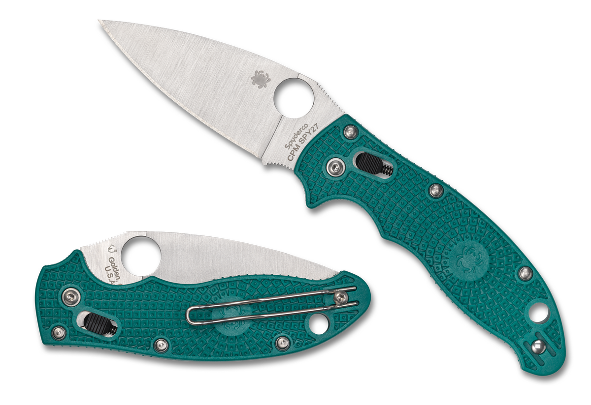 Spyderco Manix 2 Lightweight - CPM-SPY27 Blade - Mineral Blue FRCP Handle - C101PCBL2 Knives - Tophatter Daily Deals