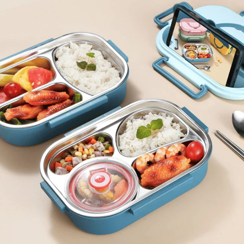 Thermal Lunch Box Stainless Steel Divided Bento Leakproof - Tophatter Daily Deals