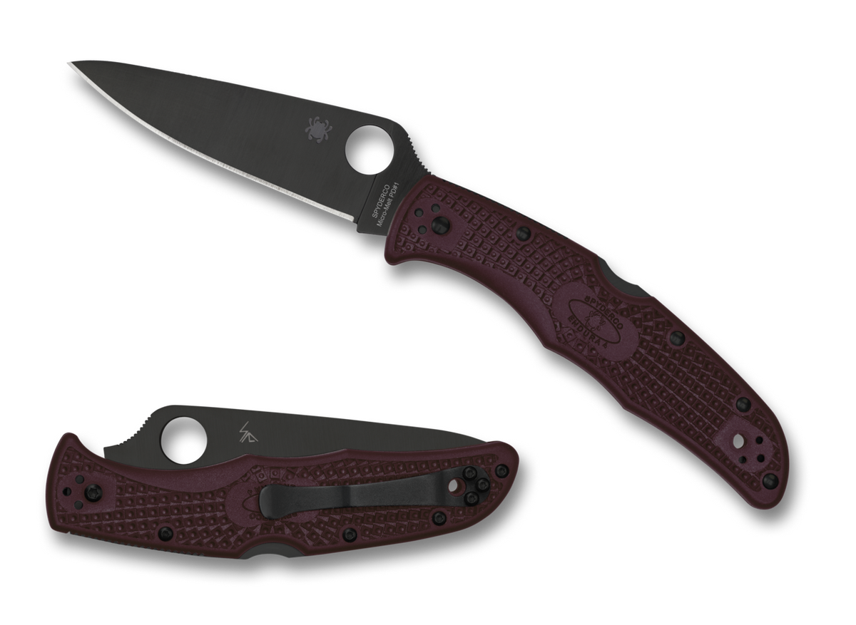 Spyderco Endura 4 - Sprint Run - Burgundy FRN - CTS-PD#1 Blade - C10BGBKP - Wholesale Prices (Limited Deals)