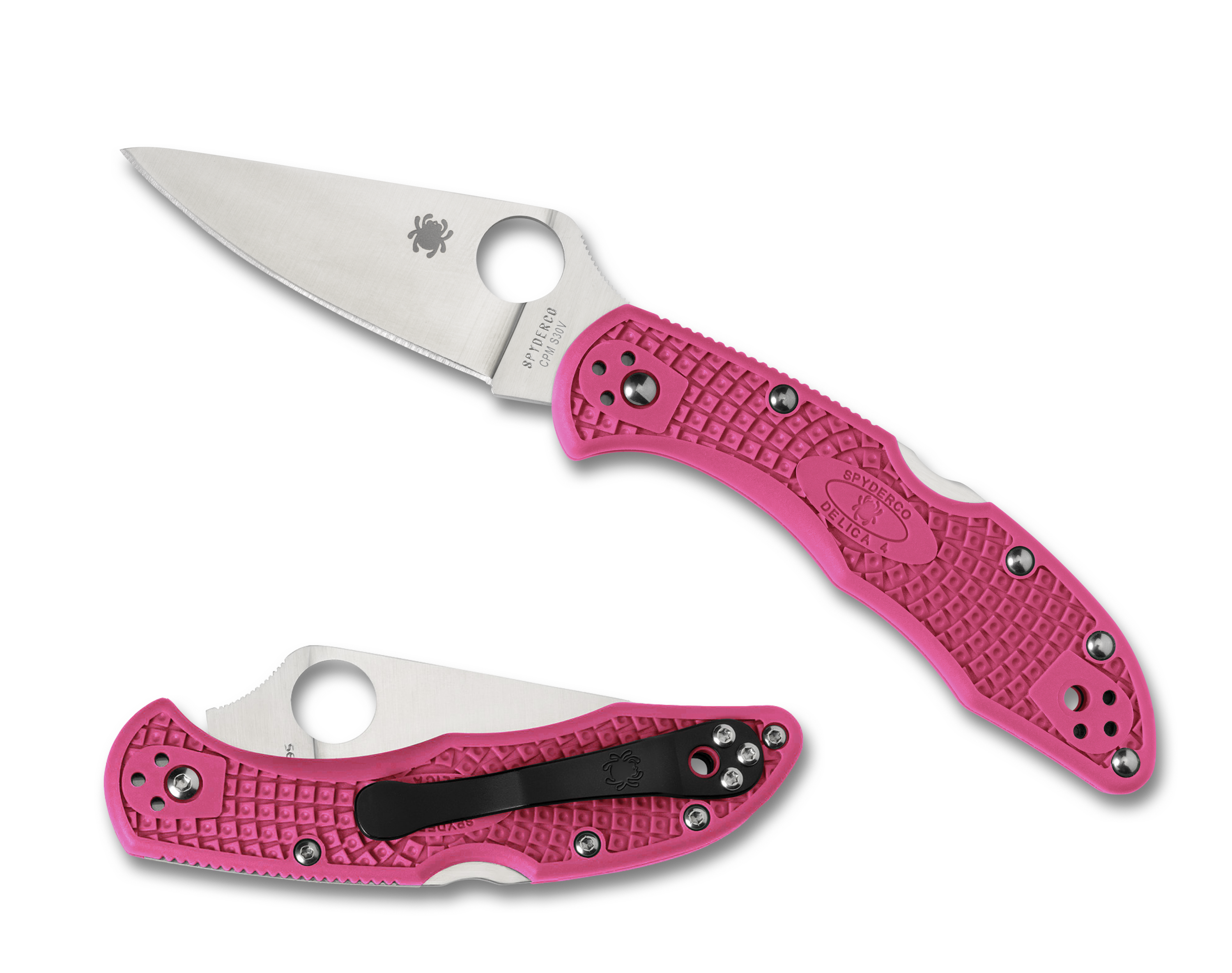 Spyderco Delica 4 - CPM-S30V - Pink FRN - C11FPPNS30V Knives - Tophatter Daily Deals