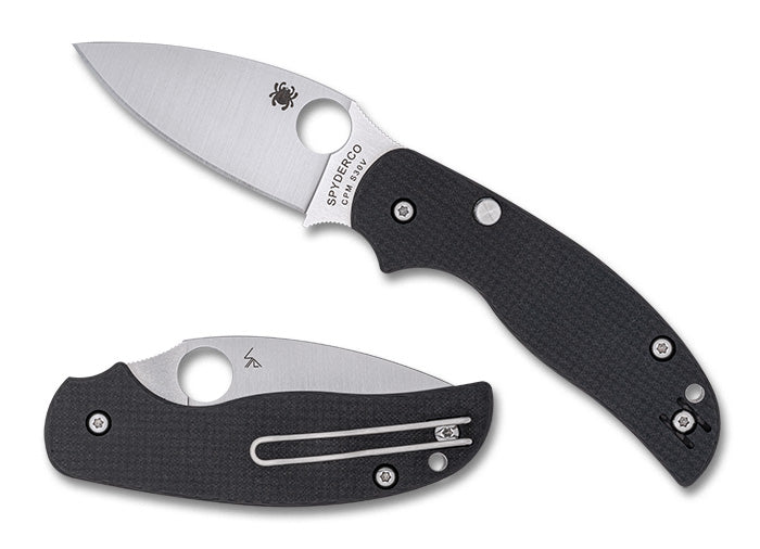 Spyderco Sage 6 - Carbon Fiber/G-10 Handle - Button Lock - CPM-S30V Steel - C123CFBCLP Knives - Tophatter Daily Deals