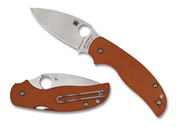 Spyderco Sage 5 - Burnt Orange G10 - CPM-REX 121 Steel - C123GBORP Knives - Tophatter Daily Deals