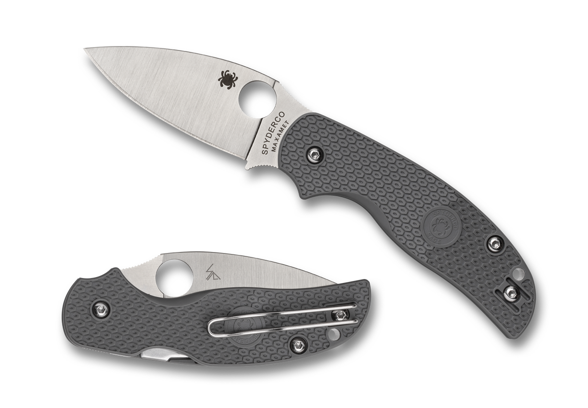 Spyderco Sage 5 - Gray Lightweight Handle - Maxamet - C123PGY Knives - Tophatter Daily Deals