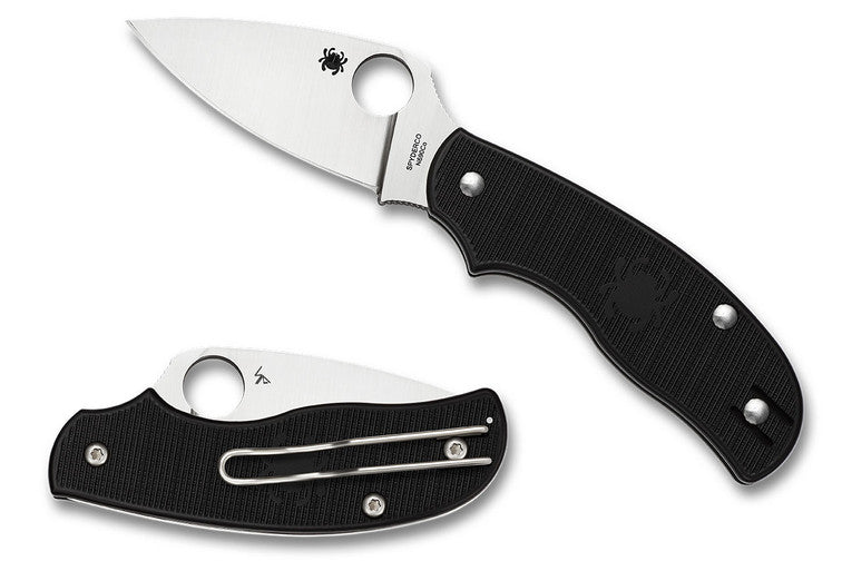 Spyderco Urban Lightweight - Black FRN Handles - Plain N690CO Blade - C127PBK Folding Knives - Tophatter Daily Deals