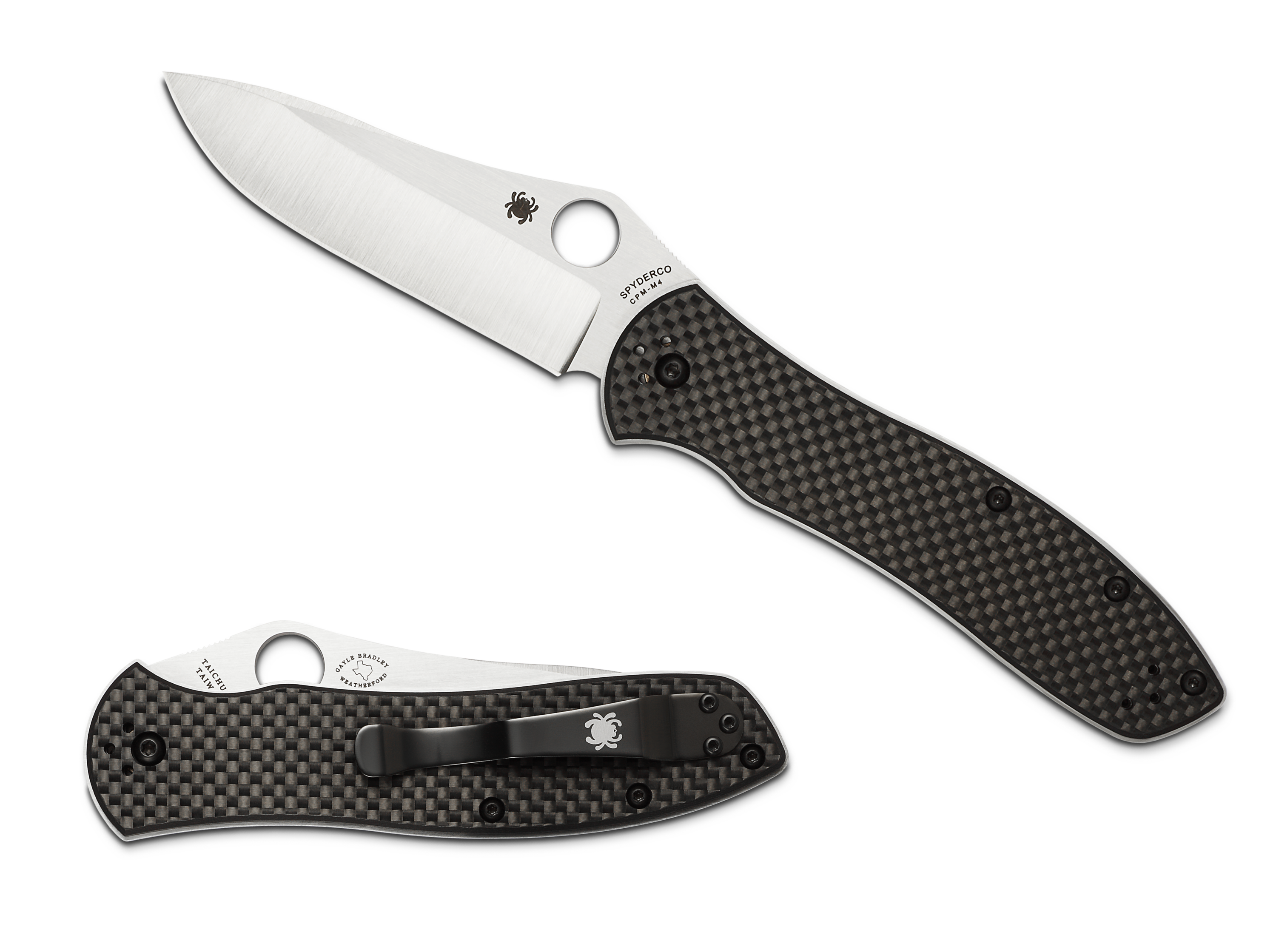 Spyderco Gayle Bradley Folder 2 - Carbon Fiber - CPM-M4 Steel - C134CFP2 Knives - Tophatter Daily Deals