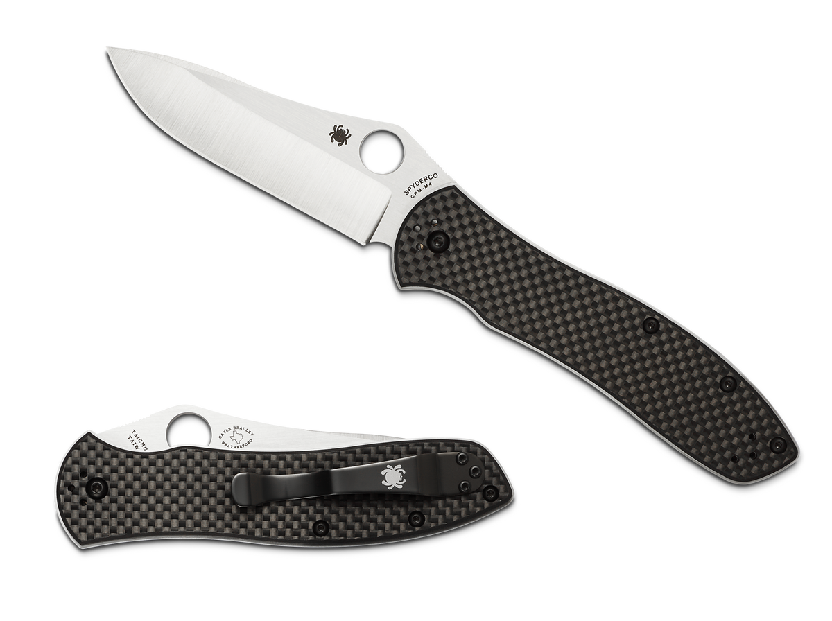 Spyderco Gayle Bradley Folder 2 - Carbon Fiber - CPM-M4 Steel - C134CFP2 Knives - Tophatter Daily Deals