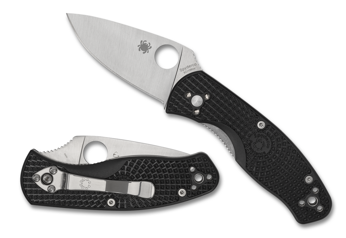 Spyderco Persistence Lightweight - Black FRN - Plain Edge - C136PBK Knives - Tophatter Daily Deals