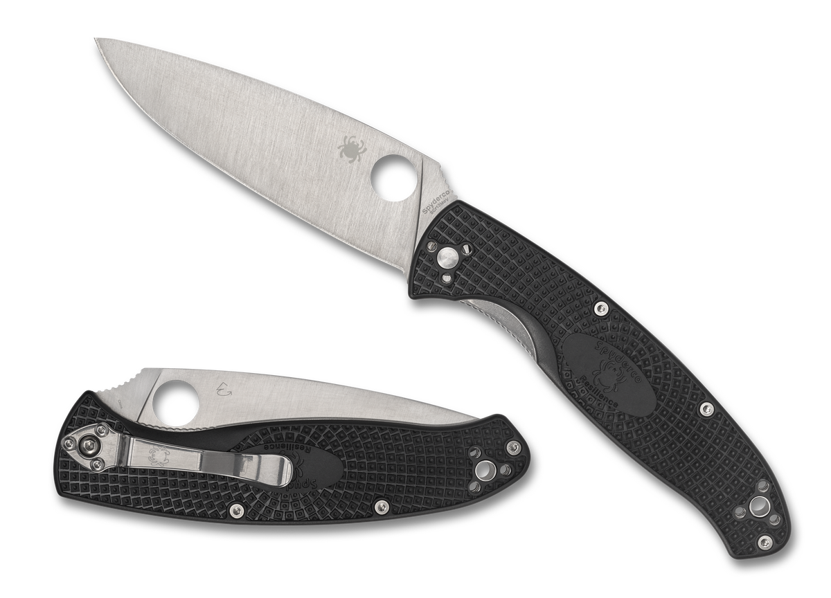 Spyderco Resilience - Black FRN Handle - Plain Edge - C142PBK Knives - Tophatter Daily Deals