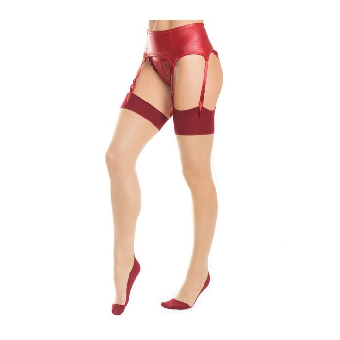 Cuban Heel & Sheer Thigh High w/Back Seam - Tophatter Daily Deals