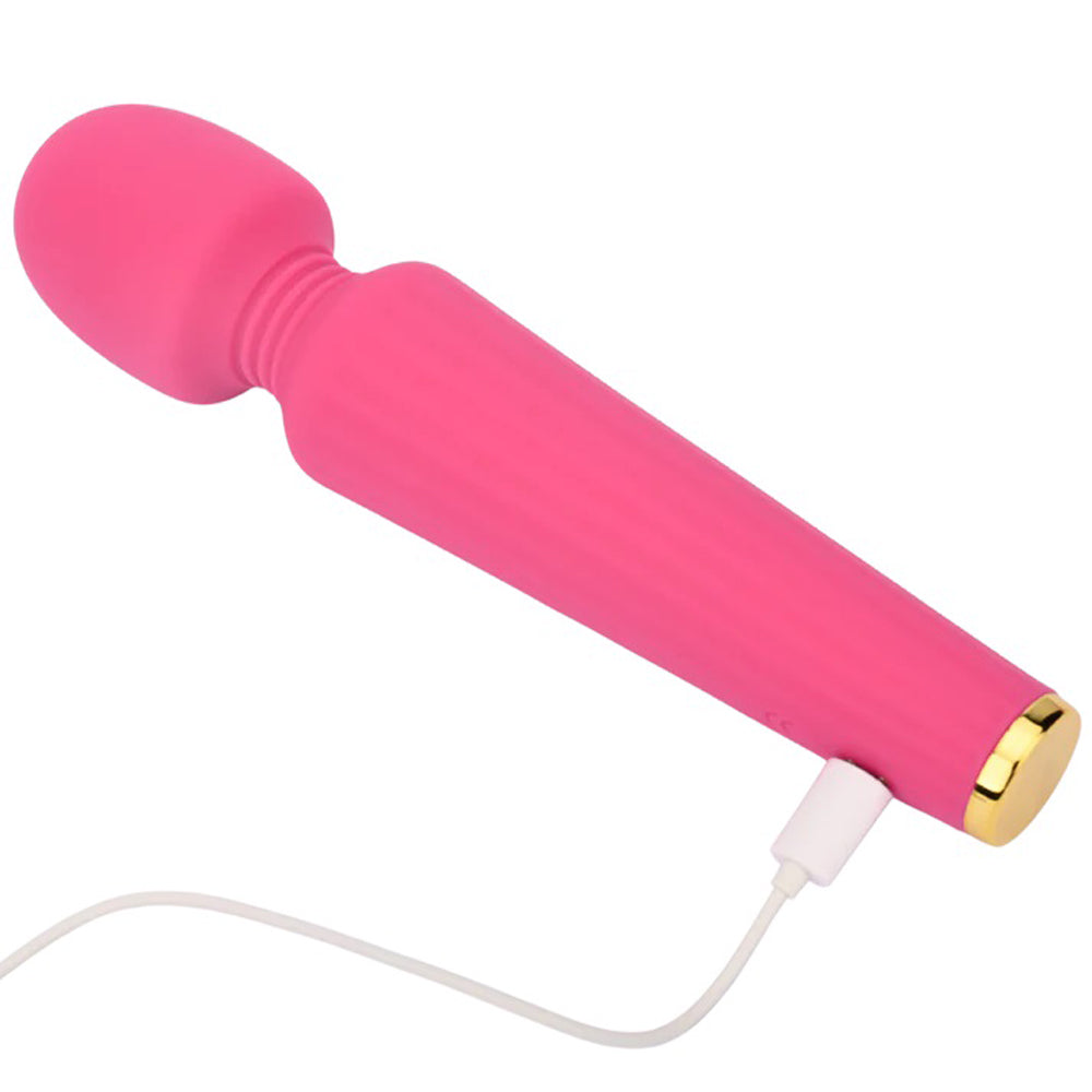 Intimately GG The GG Wand Pink Silicone Cordless Vibrator with Gold Accents > Sex Toys > Massage Wands - Tophatter Daily Deals