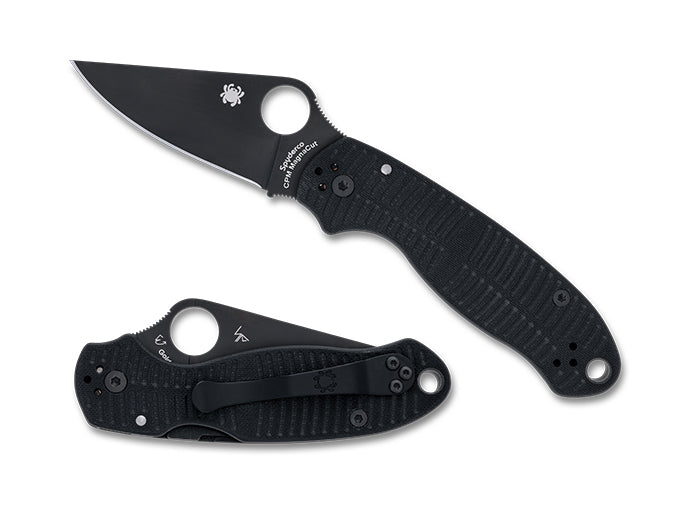 Spyderco Para 3 Salt - Black G10 - Black DLC CPM-Magnacut Blade - C223GMCBKP Knives - Tophatter Daily Deals
