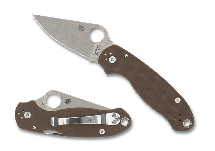 Spyderco Para 3 - CPM-15V - Sprint Run - Brown G10 - C223GPBN15V Knives - Tophatter Daily Deals