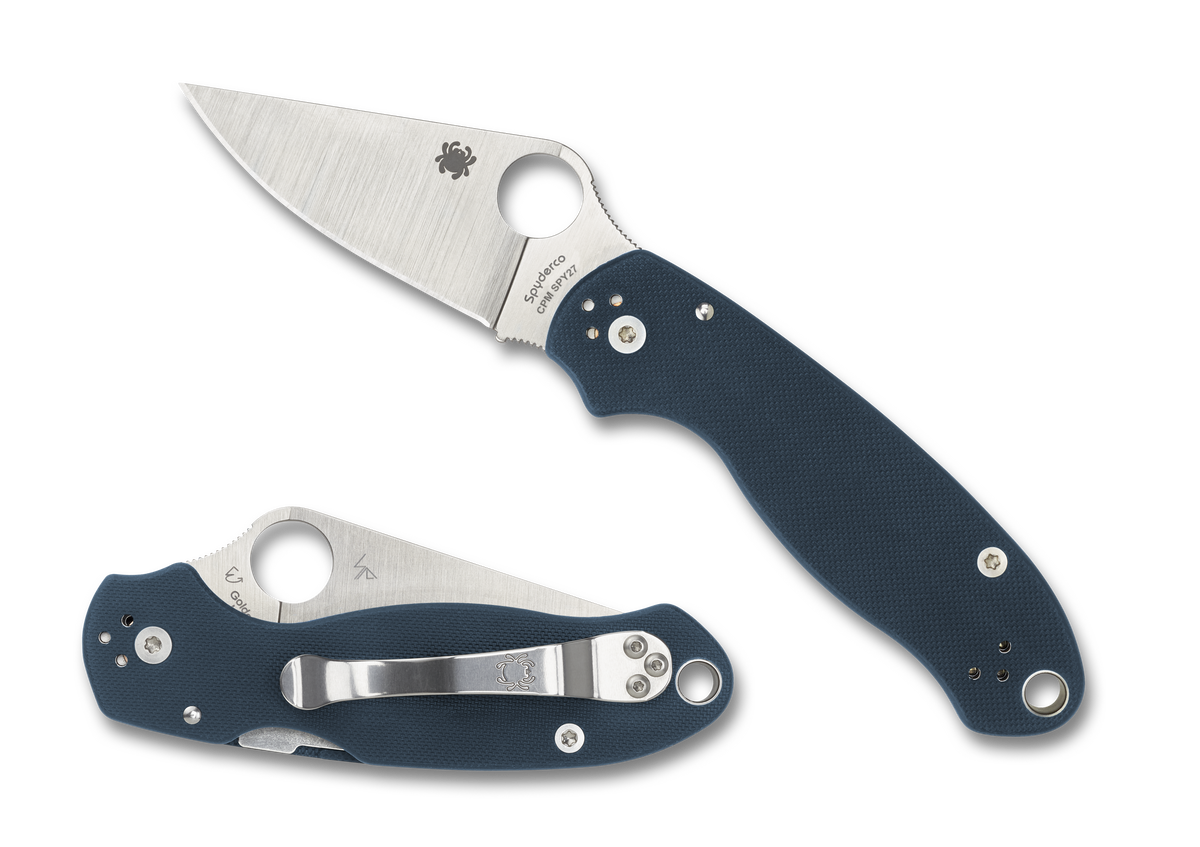 Spyderco Para 3 - Cobalt Blue G10 - CPM SPY27 - C223GPCBL Knives - Tophatter Daily Deals