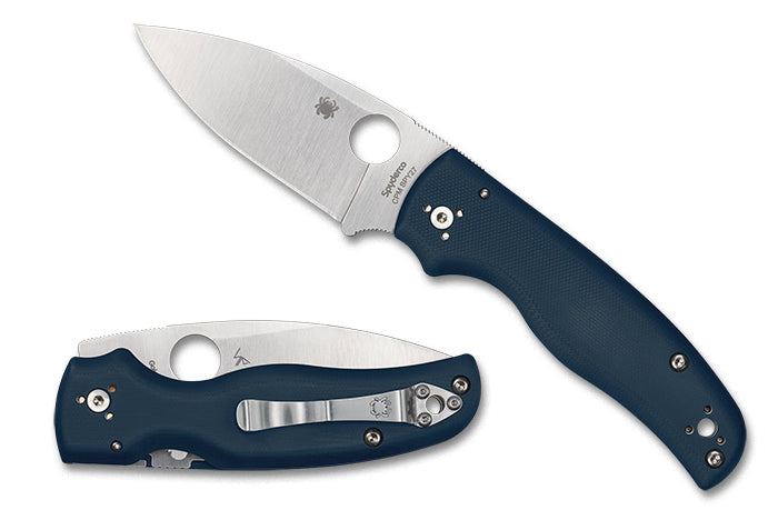 Spyderco Shaman - Plain Edge CPM-SPY27 - Cobalt Blue G10 - C229GPCBL Knives - Tophatter Daily Deals