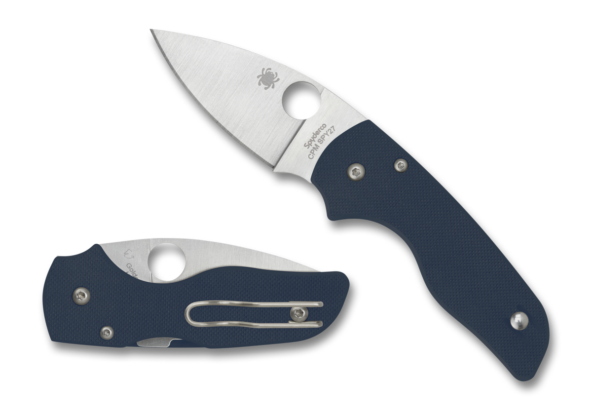 Spyderco Lil’ Native - Compression Lock - Cobalt Blue G10 - CPM-SPY27 - C230GPCBL Knives - Tophatter Daily Deals