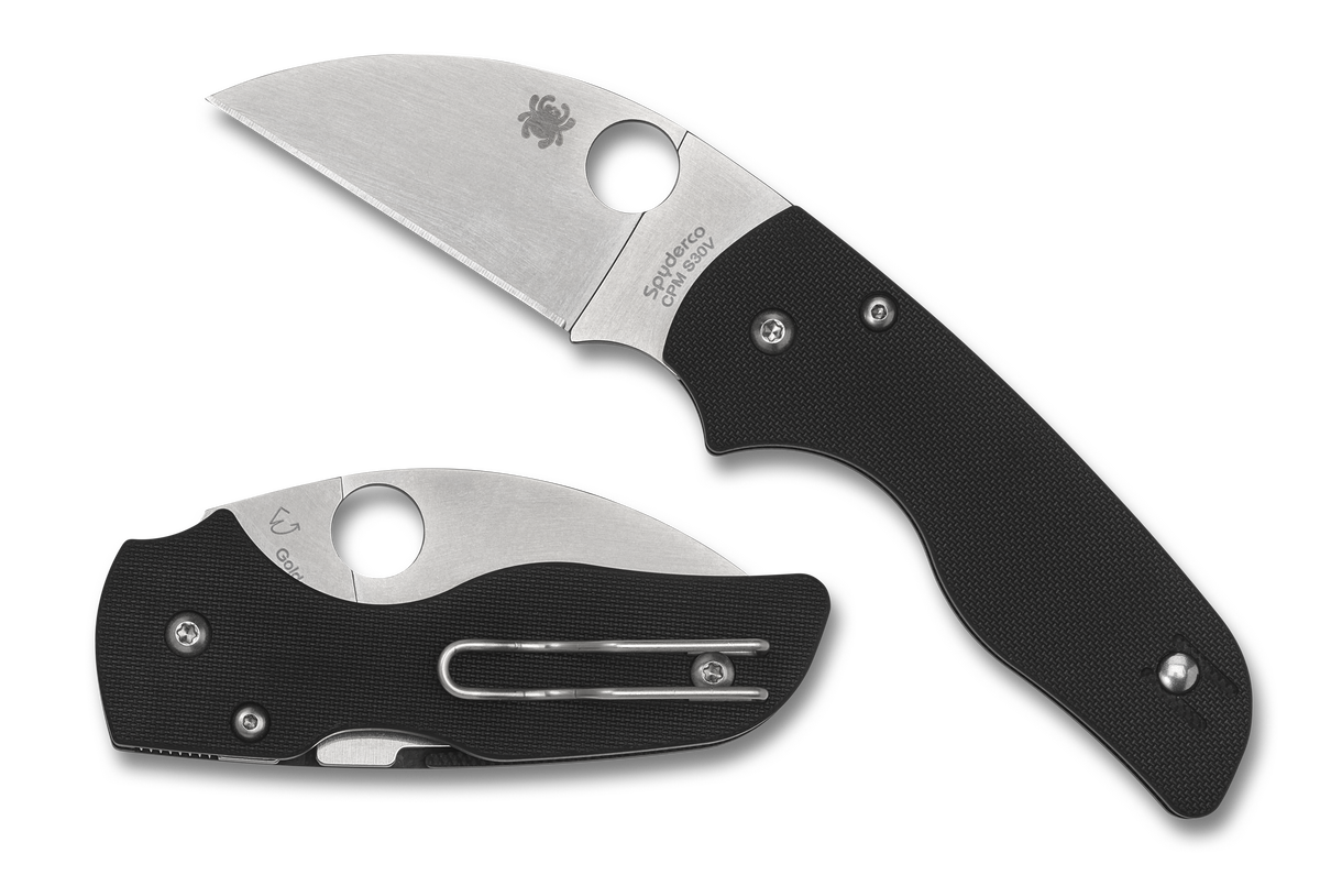 Spyderco Lil’ Native - Compression Lock - Black G10 - Wharncliffe Blade - C230GPWC Knives - Tophatter Daily Deals