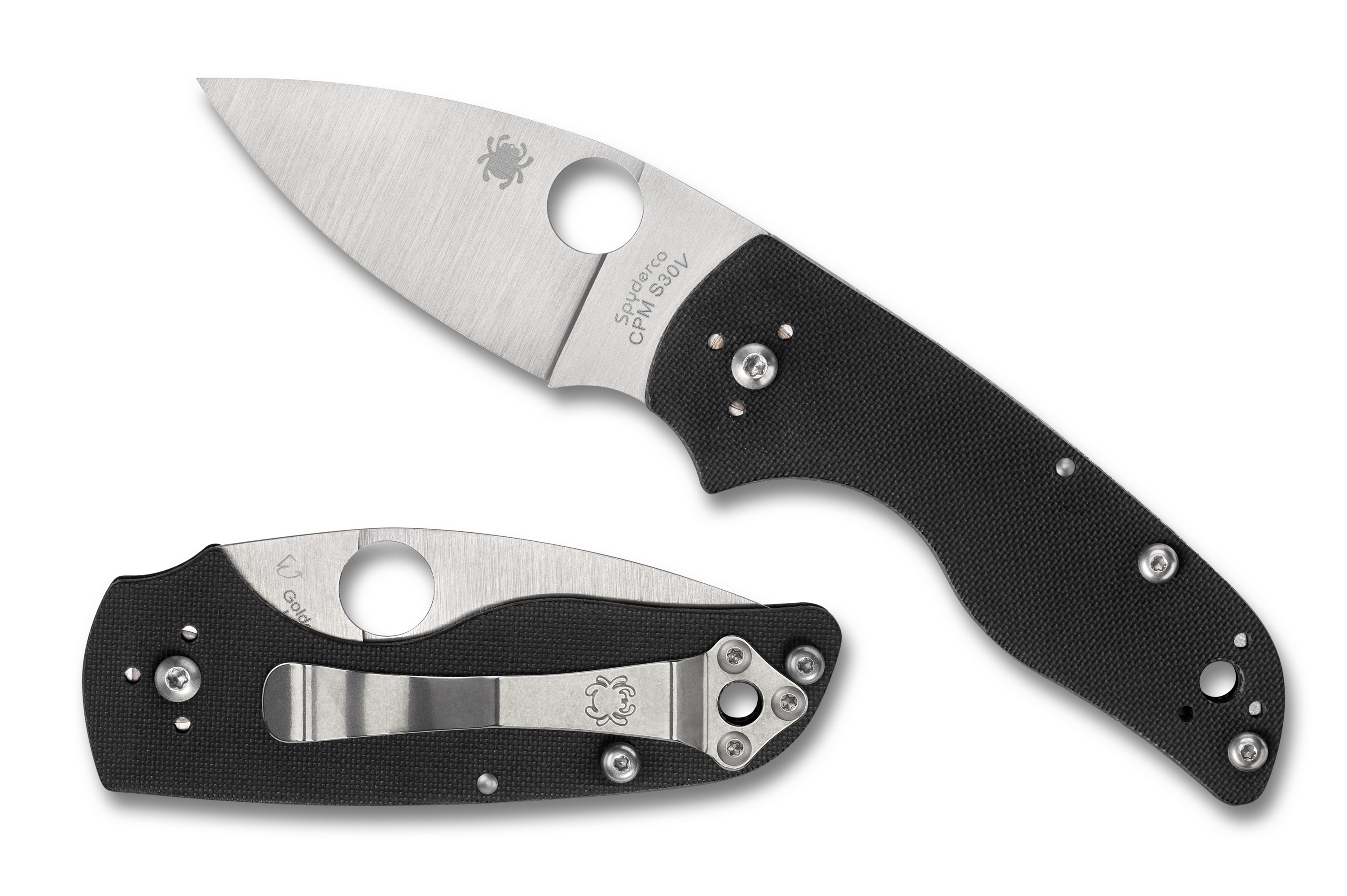 Spyderco Lil’ Native Slip It - Black G10 - Plain Edge - C230NLGP Knives - Tophatter Daily Deals