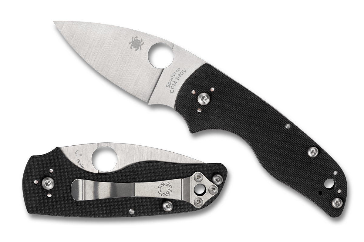 Spyderco Lil’ Native Slip It - Black G10 - Plain Edge - C230NLGP Knives - Tophatter Daily Deals