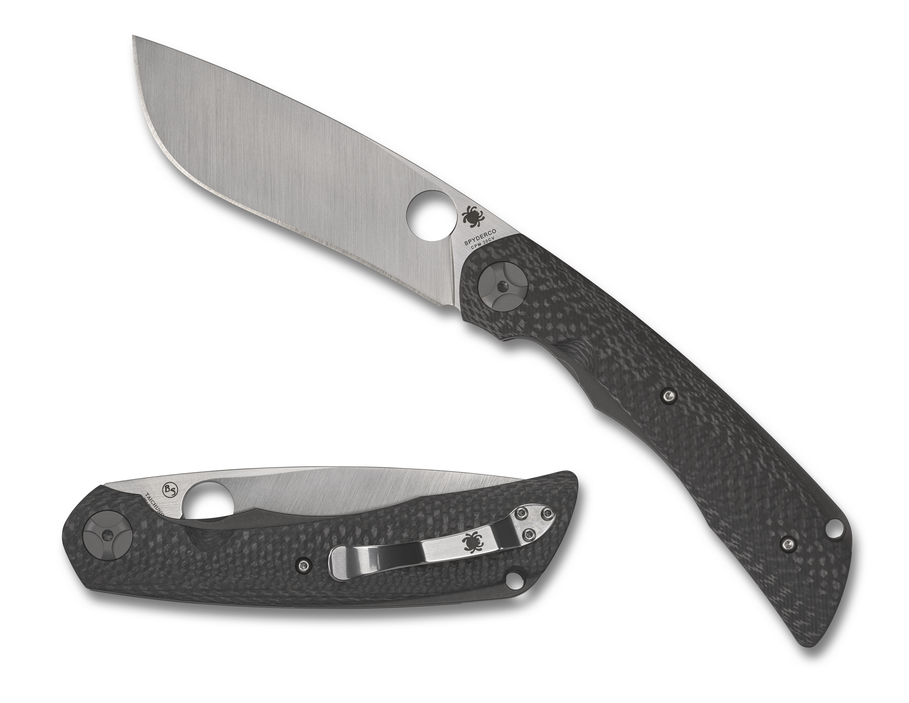 Spyderco Subvert - Carbon Fiber Handle - CPM-20CV Steel - Sprint Run - C239CFP Knives - Tophatter Daily Deals