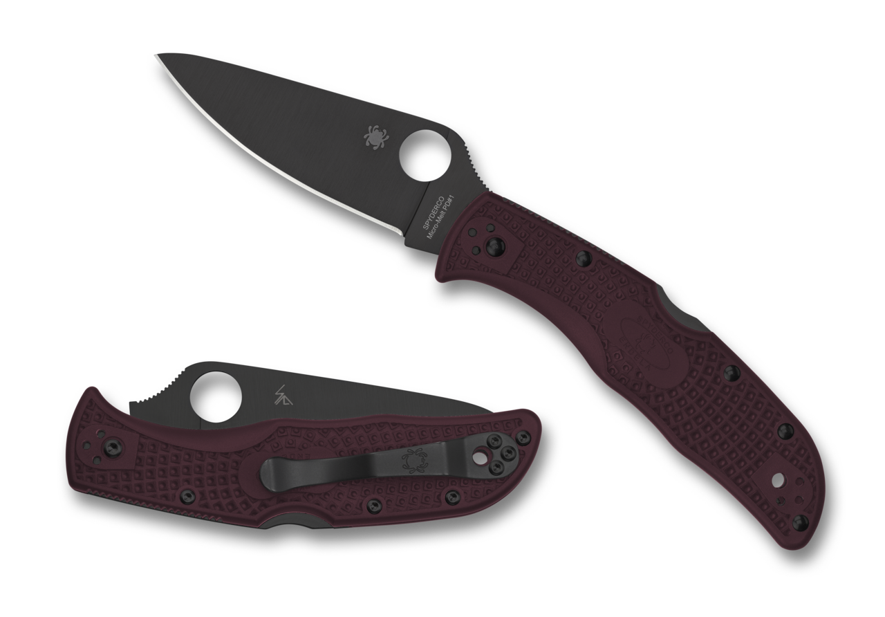 Spyderco Endela - Sprint Run - Burgundy FRN - CTS-PD#1 Steel - C243BGBKP - Wholesale Prices (Limited Deals)