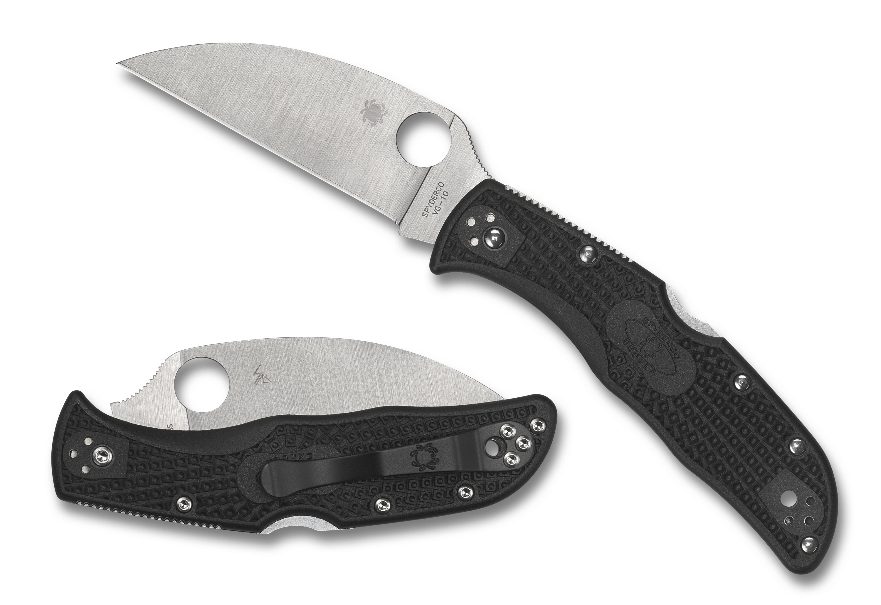 Spyderco Endela - Black FRN - Wharncliffe - Plain Edge - C243FPWCBK Knives - Tophatter Daily Deals