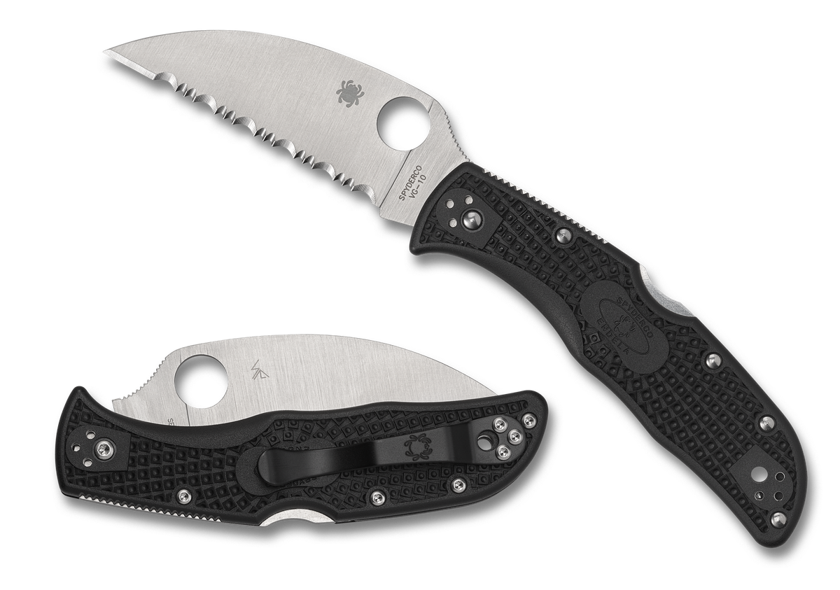 Spyderco Endela - Black FRN - Wharncliffe - SpyderEdge - C243FSWCBK Knives - Tophatter Daily Deals