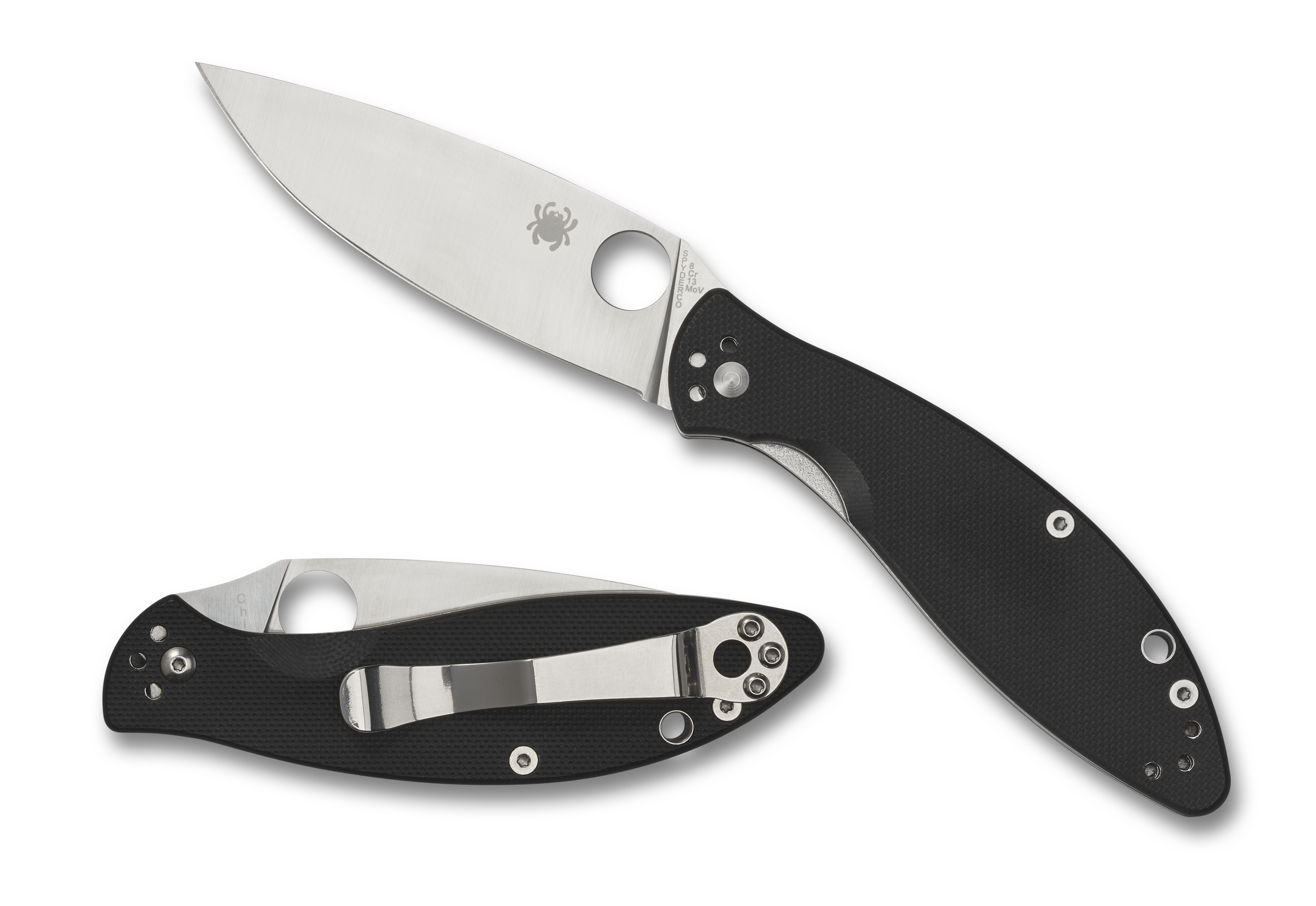 Spyderco Astute - Liner Lock - Black G10 Handle - C252GP Knives - Tophatter Daily Deals